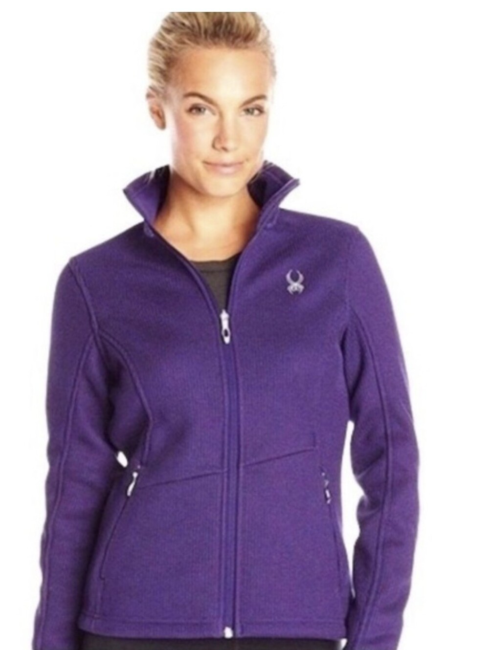 Spyder Purple Sweater Knit Jacket - M.       G33